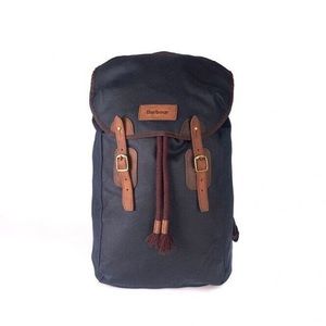 Barbour Backpack Navy Blue with Plaid Interior